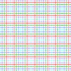 Cheerful Checks Christmas Gingham red Green blue Mini Scale by Jac Slade