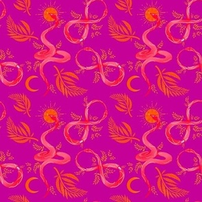 snake orange purple - smaller scale