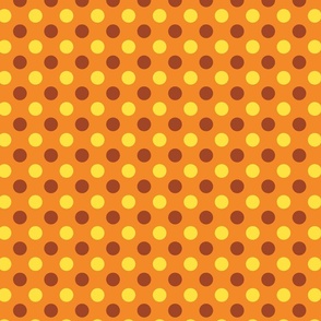 Sunset Coffee polka dots orange