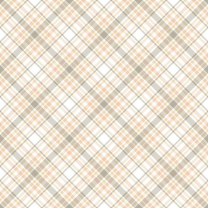 Plaid 3 (green, orange, yellow, 6 inch, diagonal)