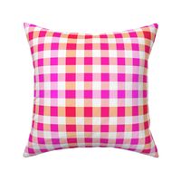 Cheerful Check Gingham Pattern in Summer Fruit Colors