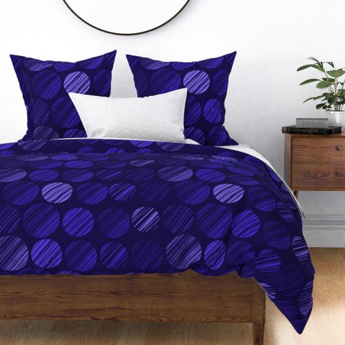 Thread Polka Dots Midnight Blue and Purple