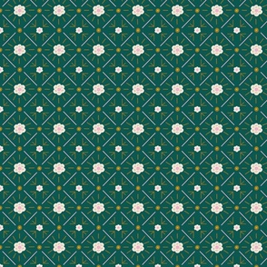 Daisy Granny Squares in Emerald Small