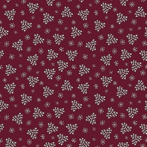 Groovy Mod Snow Brown Mint Green Snowflakes Christmas Retro Holiday Mid-Century Modern