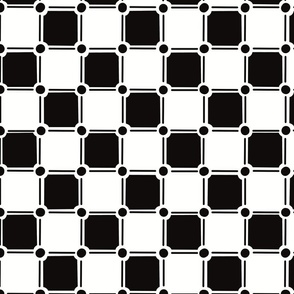Black and White Tile Checkerboard