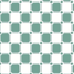 Teal Tiled Checkerboard