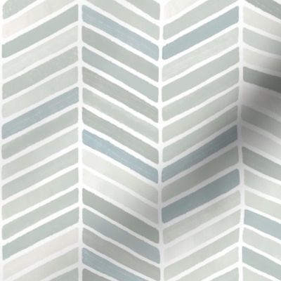 Chevron Watercolor Quiet Moments White Quasar Medium