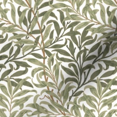 William Morris Willow Bough on White Background