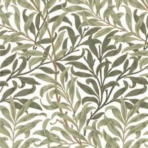 William Morris Willow Bough on White Background