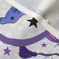 Large 27x18 Fat Quarter Panel It's Hocus Pocus Time, Witches! for Wall Art Hanging or Tea Towel
