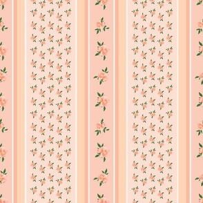 Peach of a Rose - Victorian Stripe