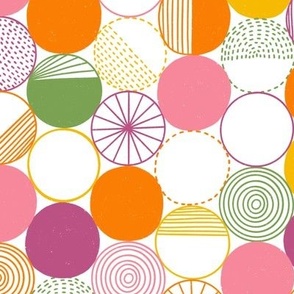 Happy circles abstract pattern