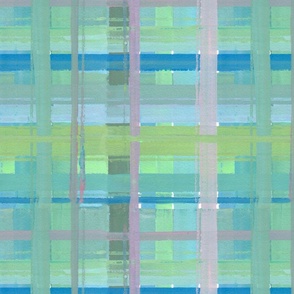 Cheerful Checks in green_Watercolor_large
