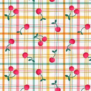 Cherry Picnic (medium) - Cheerful Checks