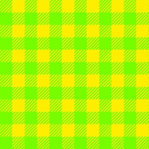 Lime and Yellow sunshine citrus plaid