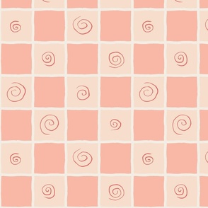 Spiral Checkerboard Blush