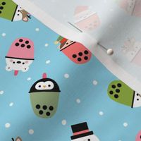 Boba Christmas Snow Blue (Large)