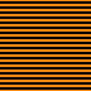 Halloween Holiday 1/2 inch Black and Pumpkin Orange Witch Stripes