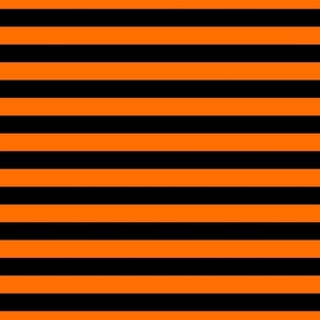 Halloween Holiday 1 inch Black and Dark Pumpkin Orange Witch Stripes