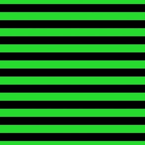 Halloween Holiday 1 inch Black and Monster Green Witch Stripes