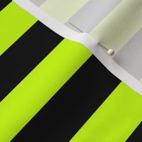 Halloween Holiday 1 inch Black and Slime Green Witch Stripes