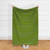 Halloween Holiday 1 inch Black and Slime Green Witch Stripes