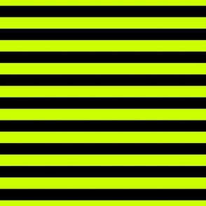 Halloween Holiday 1 inch Black and Slime Green Witch Stripes