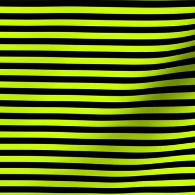 Halloween Holiday 1/4 inch Black and Slime Green Witch Stripes