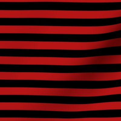 Halloween Holiday 1/4 inch Black and Blood Red Witch Stripes