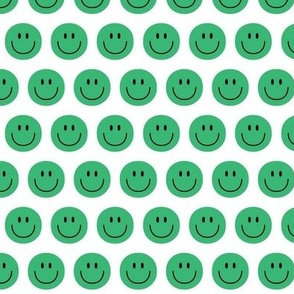 green happy face smiley guy 1 inch no outline