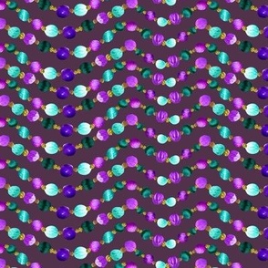 3082 small - Mardi Gras Bead Chevron on Deep Purple