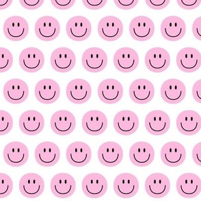 light pink happy face smiley guy 1 inch no outline