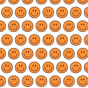 orange happy face smiley guy 1 inch