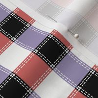 Sadie Check: Light Red & Violet Retro Check, Summer Check