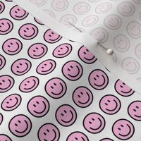 light pink happy face smiley guy half inch
