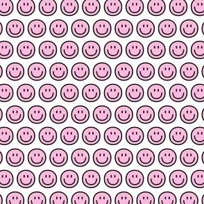 light pink happy face smiley guy half inch