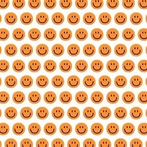 orange happy face smiley guy half inch no outline