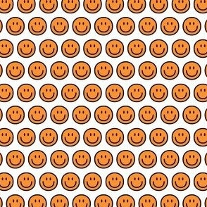 orange happy face smiley guy half inch