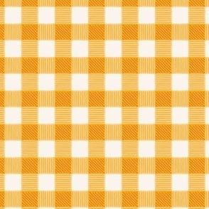 XS Hand-drawn Plaid Check Halloween Orange