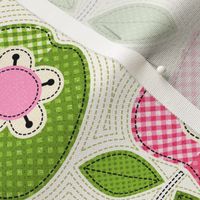 Gingham Apple Appliqués - Tea Towel/ Wall Hanging