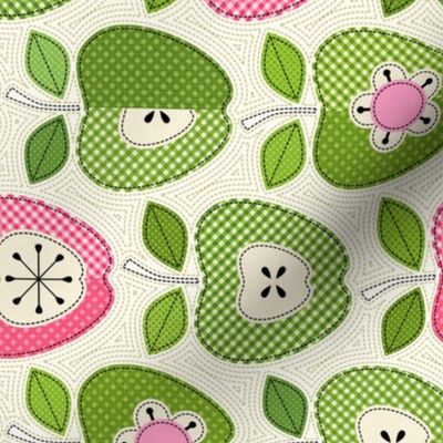 Gingham Apple Appliqués - Tea Towel/ Wall Hanging