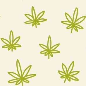 Cannabis doodles - lime green