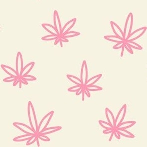cannabis doodles - pink