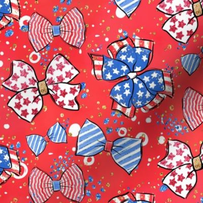 Bows 4th of july flag