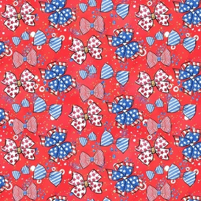 Bows 4th of july flag