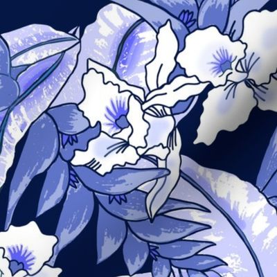 medium- Tropical Memories- prussian blue  