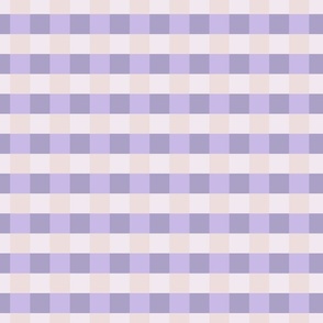 simple pale lavender gingham style checks by rysunki_malunki