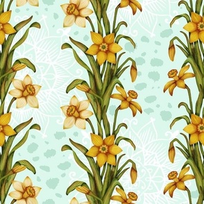 Daffodils and Mandala