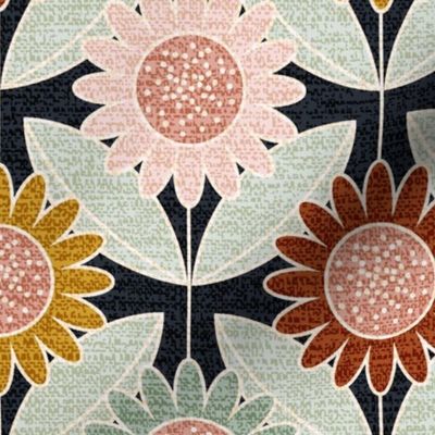 Scandi vintage florals Large scale