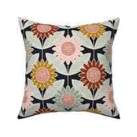 Scandi vintage florals Large scale